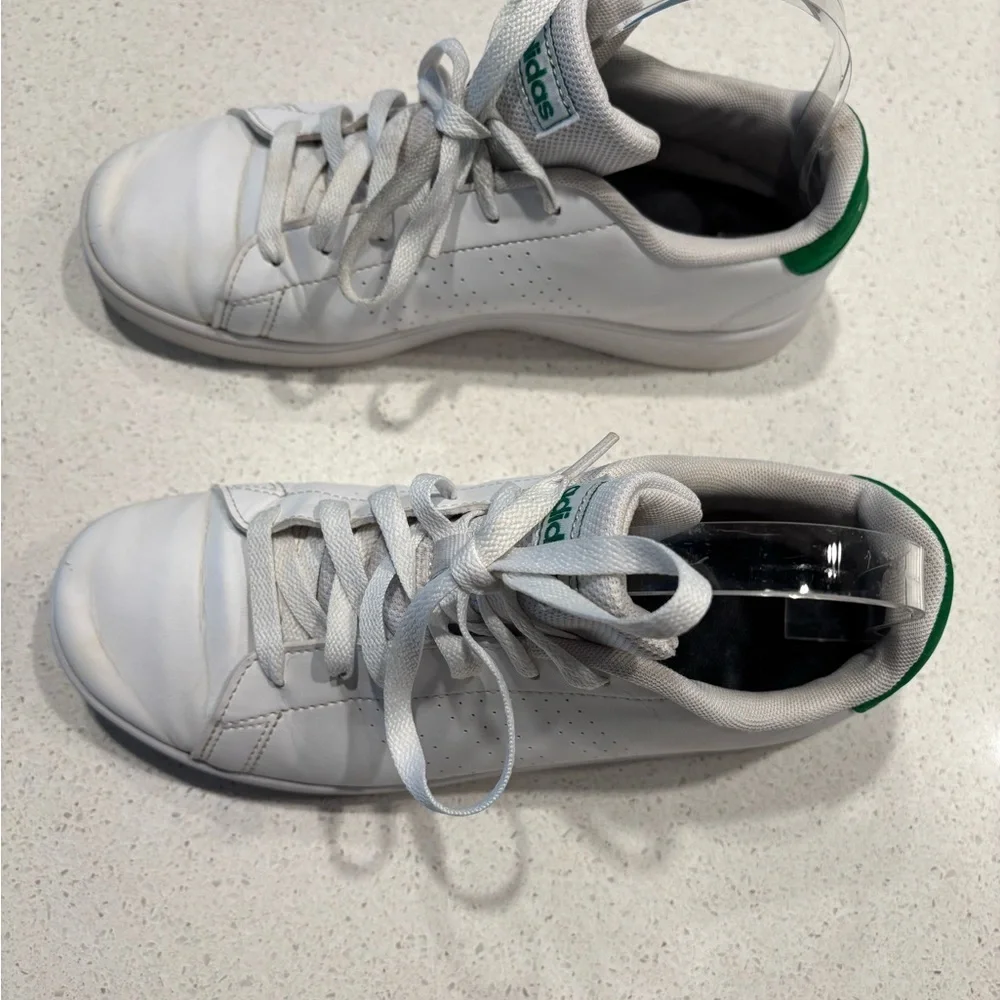 Adidas Classic White and Green Sneakers